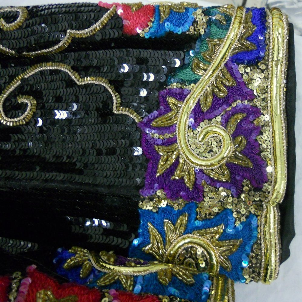 Nye Sequin Evening Jacket Euc Designer - image 7